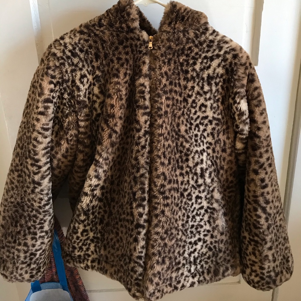 Leopard print coat